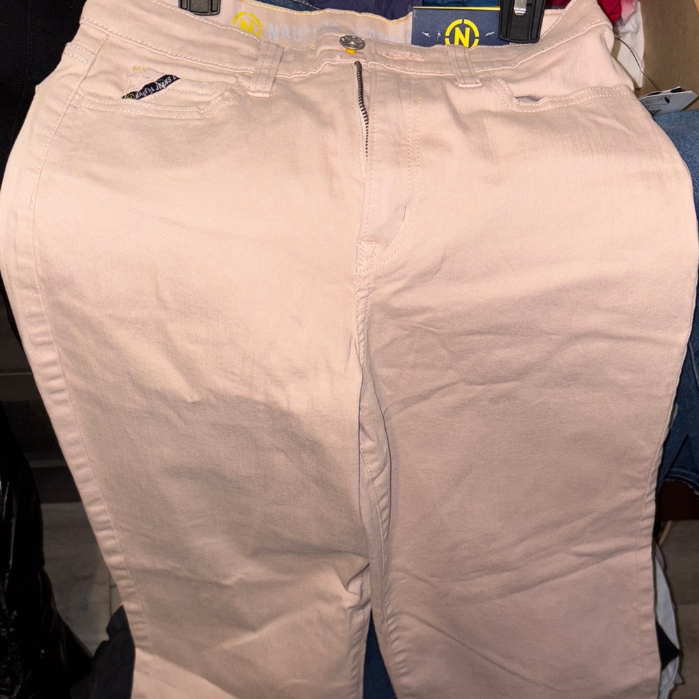 Nautica Women's Flare Jeans in Light Pink